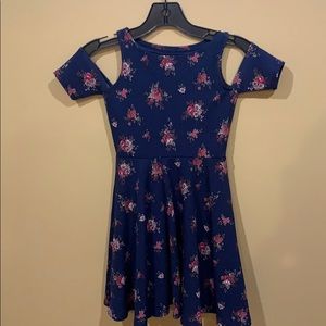 Cold shoulder floral dress